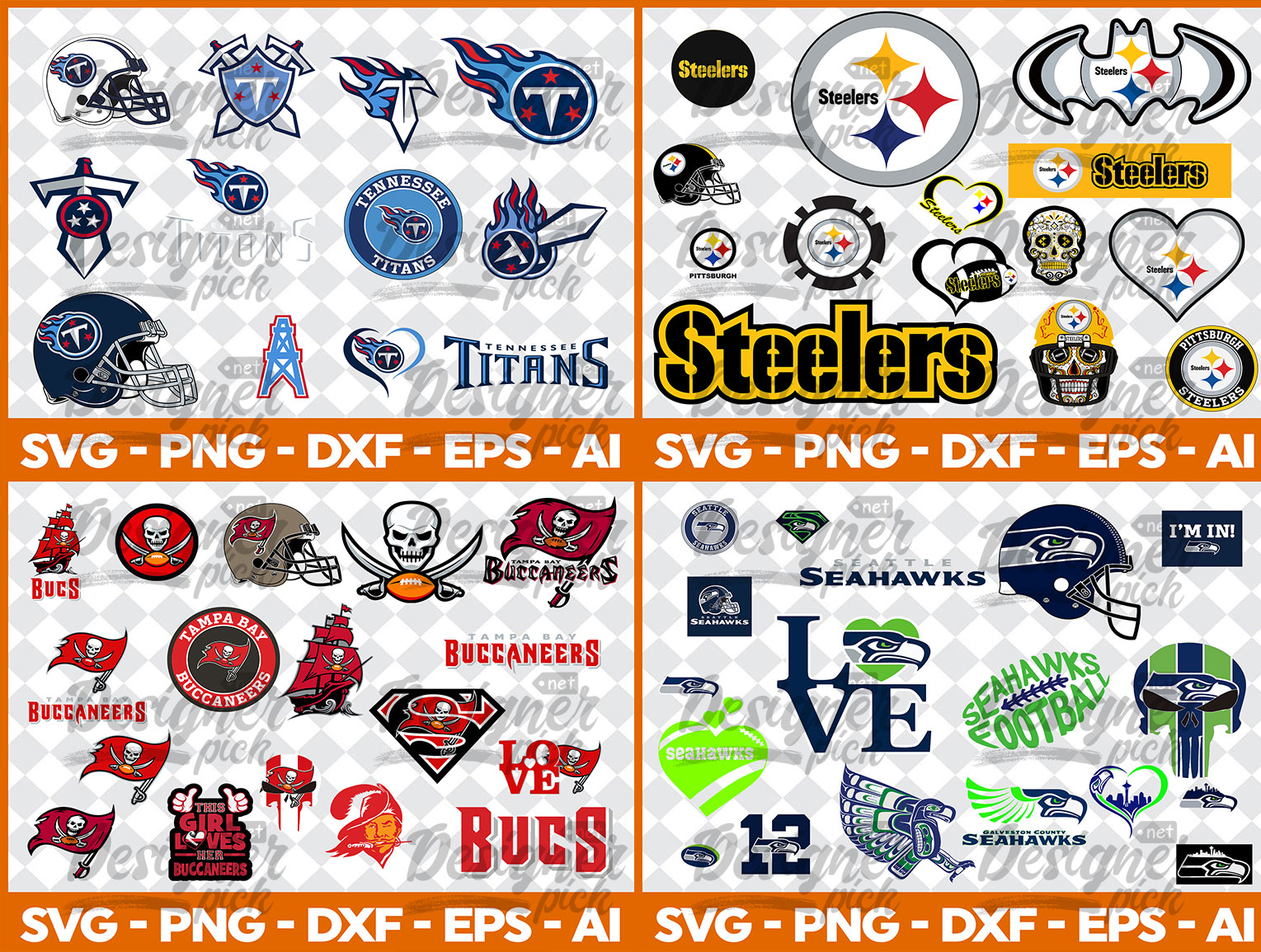 Nfl Svg Bundle Best Quality Design Bundle