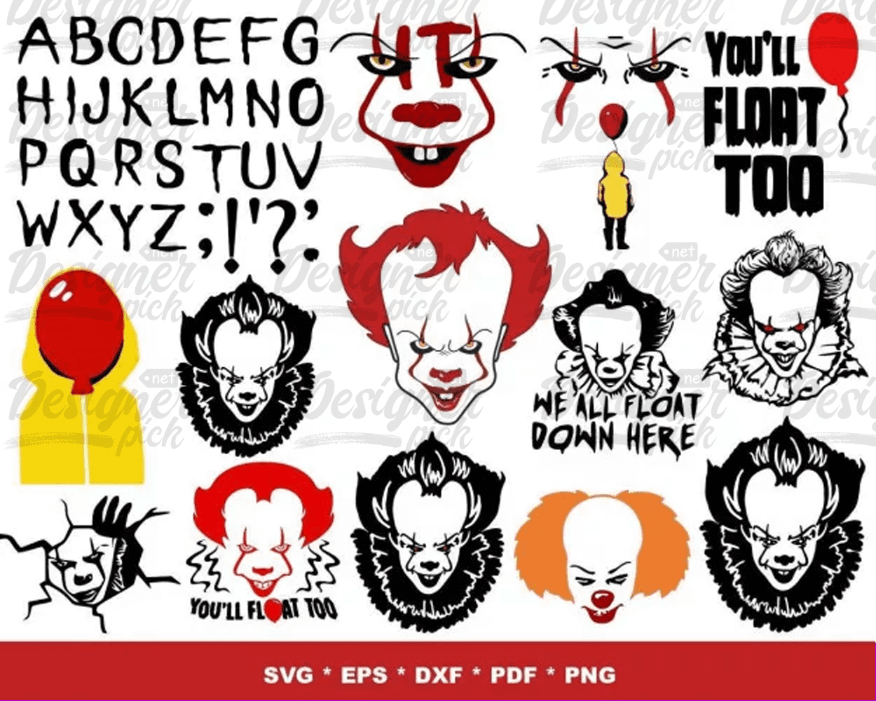 Pennywise Svg Bundle Pennywise Svg Pennywise Clown Svg Penny Wise