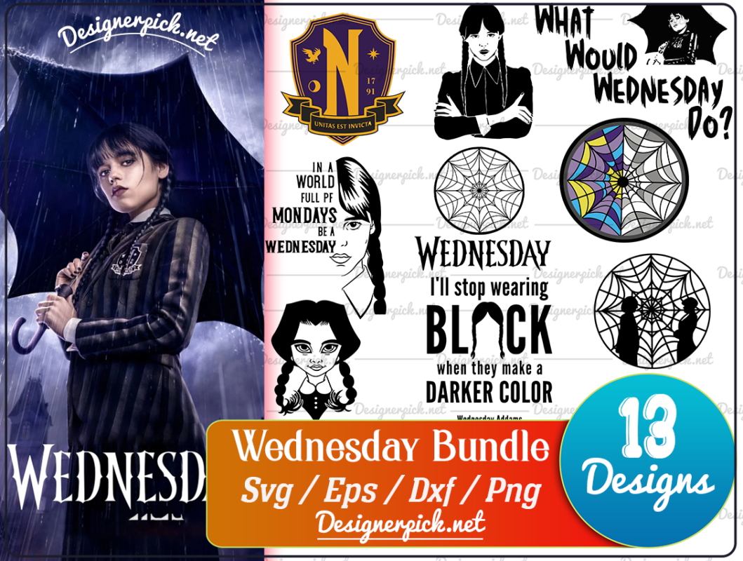 Wednesday Addams Svg Bundle Best Quality Design Bundle