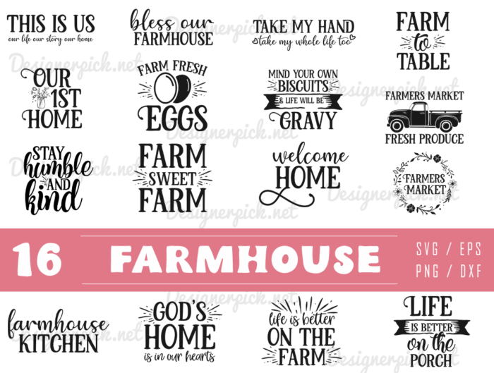 Farmhouse Svg Bundle Farm Svg Bundle Best Quality Design Bundle