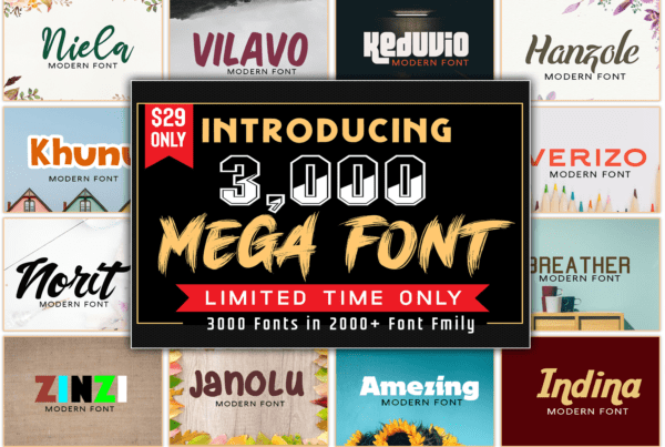 Download 3000 Mega Premium Font Bundle Designerpick