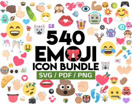 540 Emoji Svg Bundle