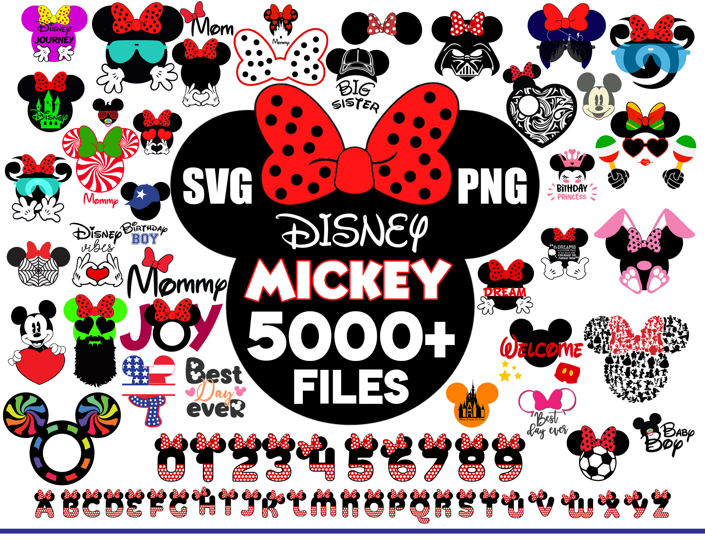 Disney Bundle Svg Mickey Mouse Svg Minnie Mouse Svg Etsy In | My XXX