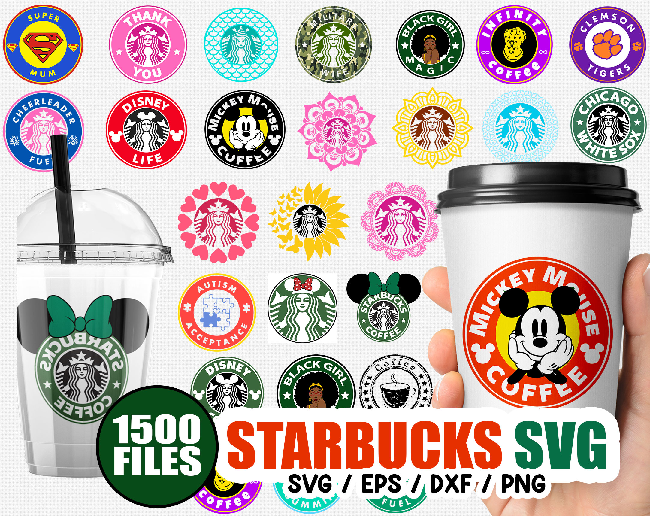 Huge Starbucks SVG Bundle +1500