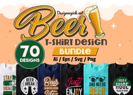 70 Beer Svg Design Bundle