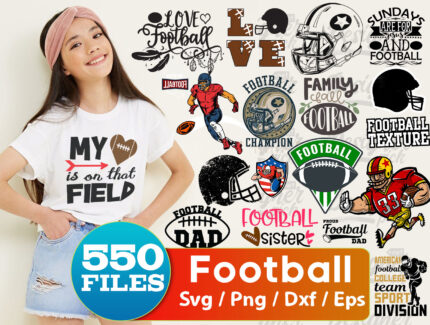 550+ American Football Svg Bundle
