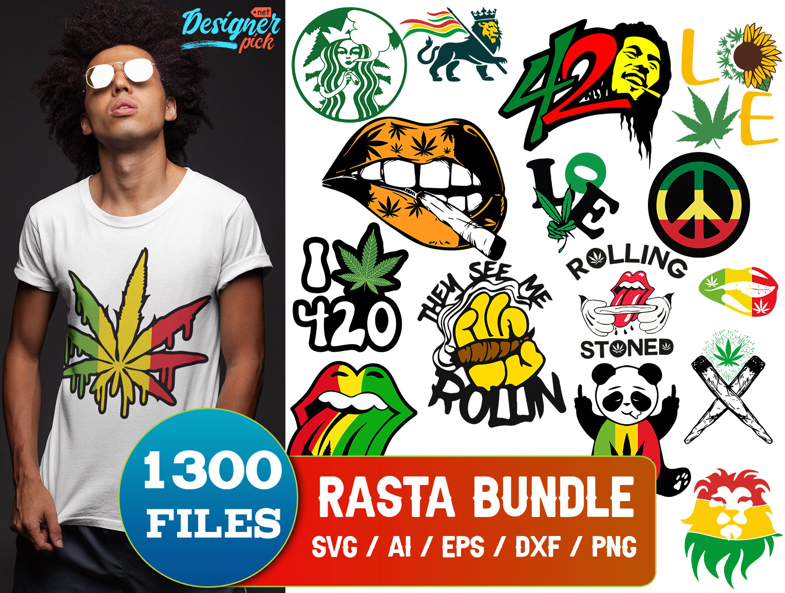 Download 1300 Rasta Svg Bundle Designerpick