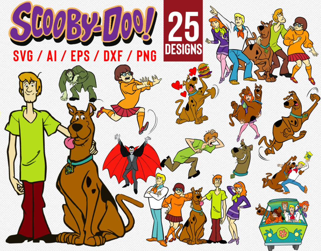 25 Scooby Doo Svg Design Bundle - Designerpick