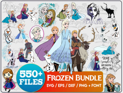 550+ Frozen SVG Bundle