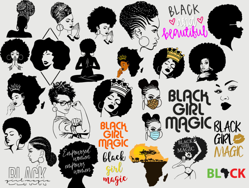 550+ Afro Woman Svg Bundle - Designerpick