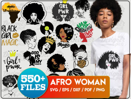 550+ Afro Woman Svg Bundle