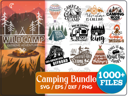 1000+ Camping SVG Bundle