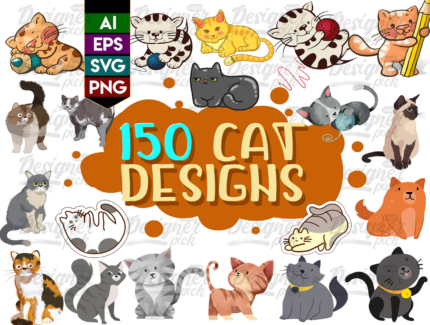 150+ Cat Svg Bundle