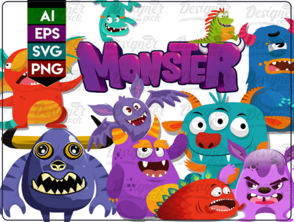 48 Monster Svg Bundle