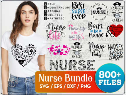 800+ Nurse SVG Bundle