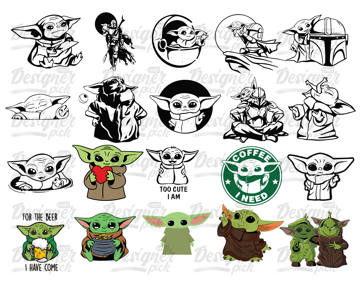 230+ Baby Yoda Svg Bundle - Best Quality Design Bundle