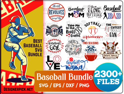 2300+ Baseball Svg Bundle