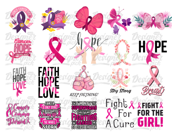 300 Cancer Svg Bundle Best Quality Design Bundle