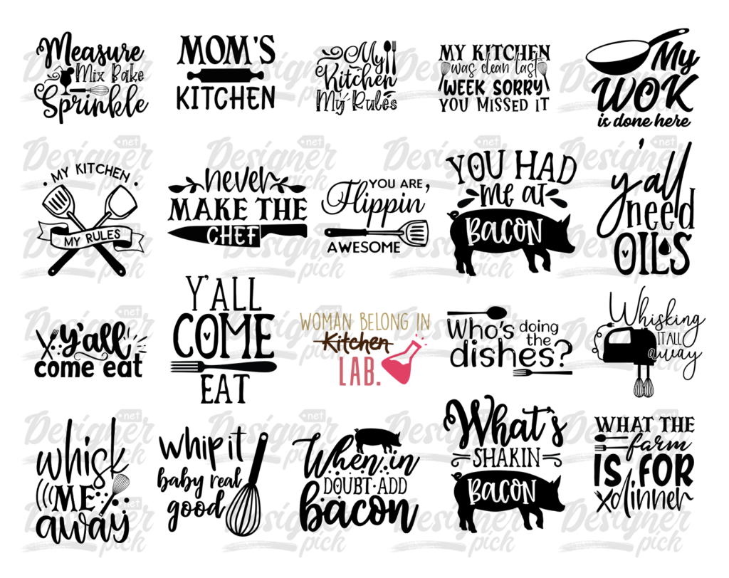 2100+ Kitchen Svg Bundle - Designerpick