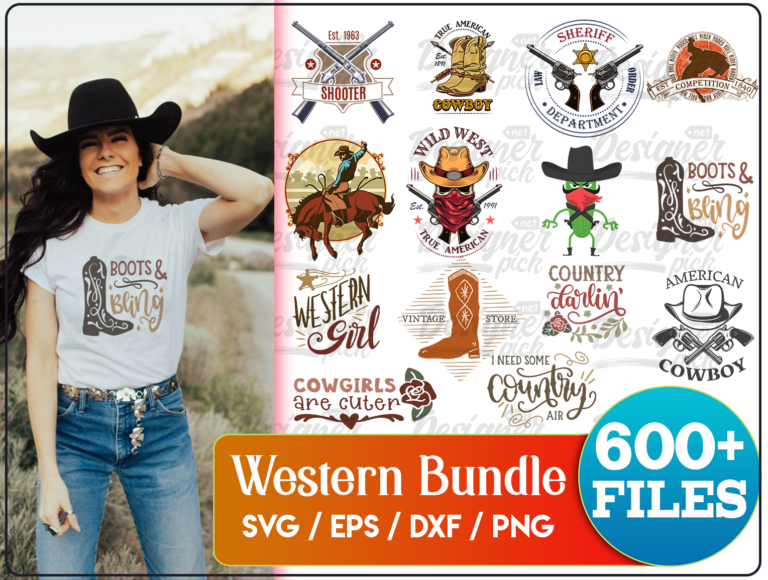 600+ Western Svg Bundle - Designerpick