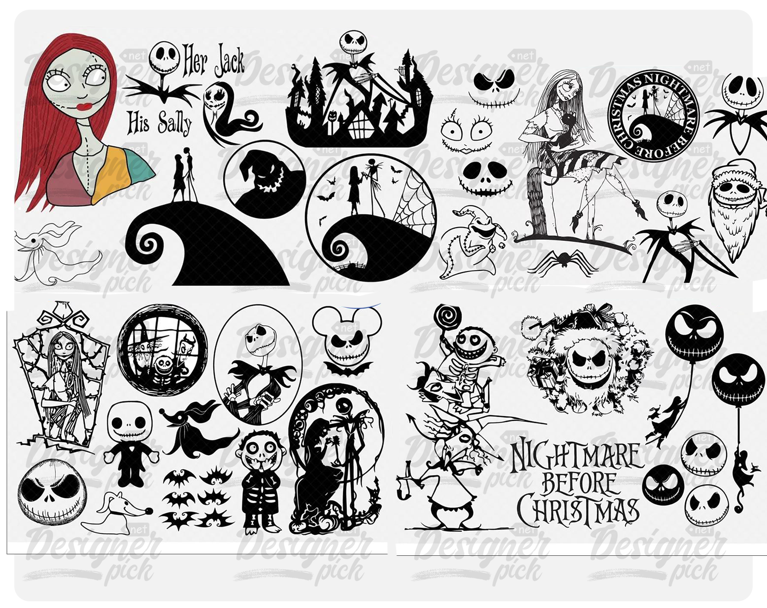 2300+ Nightmare Before Christmas Svg Bundle - Best Quality Design Bundle