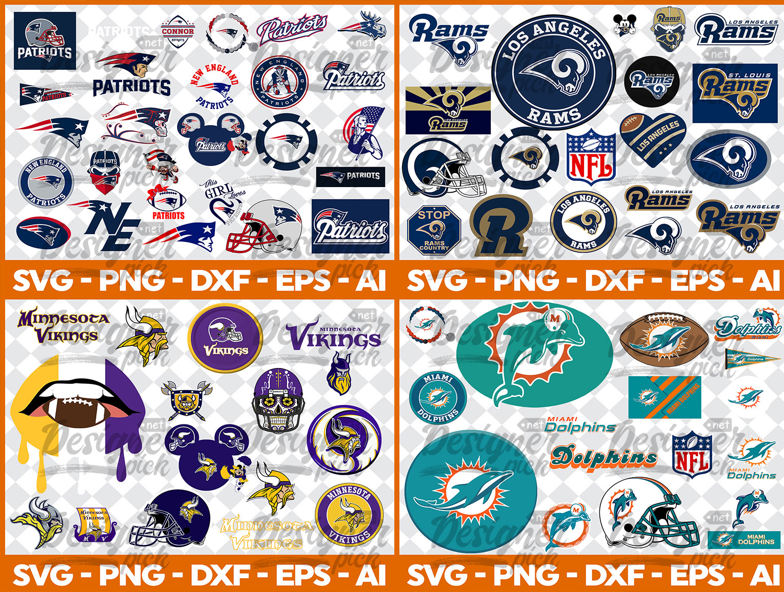 2400+ NFL Svg Bundle - Best Quality Design Bundle