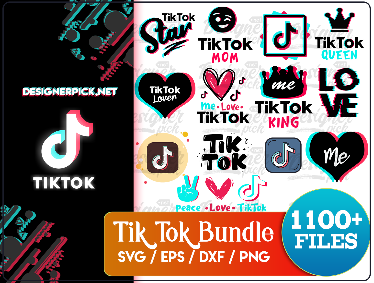 1100+ TikTok Svg Bundle - Designerpick