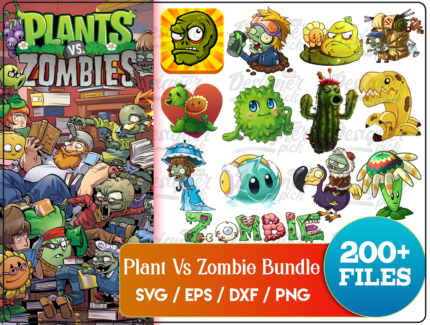 200+ Plant Vs Zombie Svg Bundle