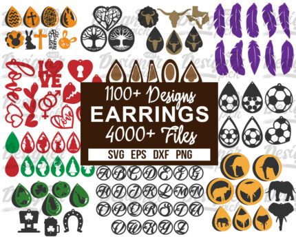 1100+ Earring Svg Bundle