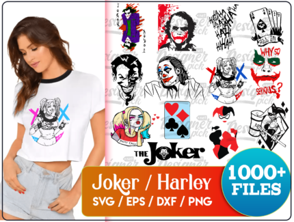 1000+ Joker/Harley Svg Bundle