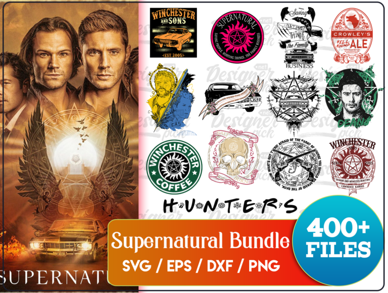 400 Supernatural Svg Bundle Best Quality Design Bundle