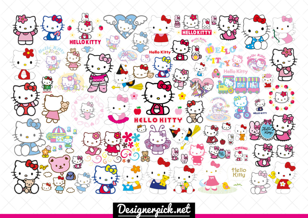 Hello Kitty SVG Bundle, Kawaii Kitty SVG Bundle