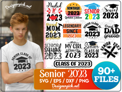 90+ Senior 2023 SVG Bundle