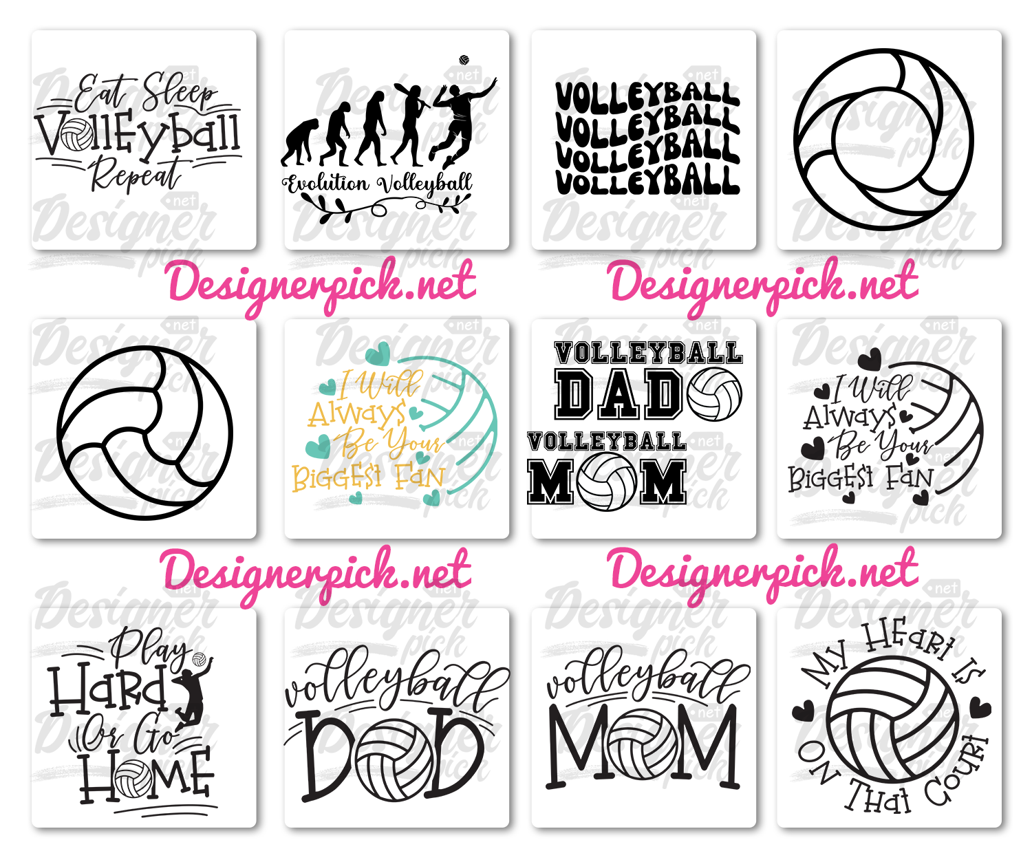 250 Volleyball Svg Bundle Best Quality Design Bundle 7642