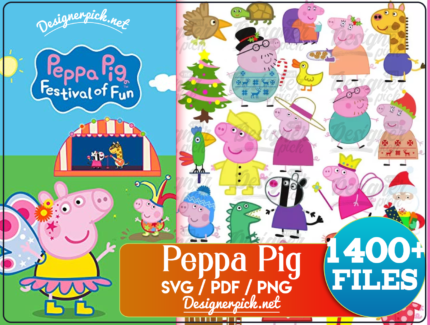 1400+ Peppa Pig Svg Bundle