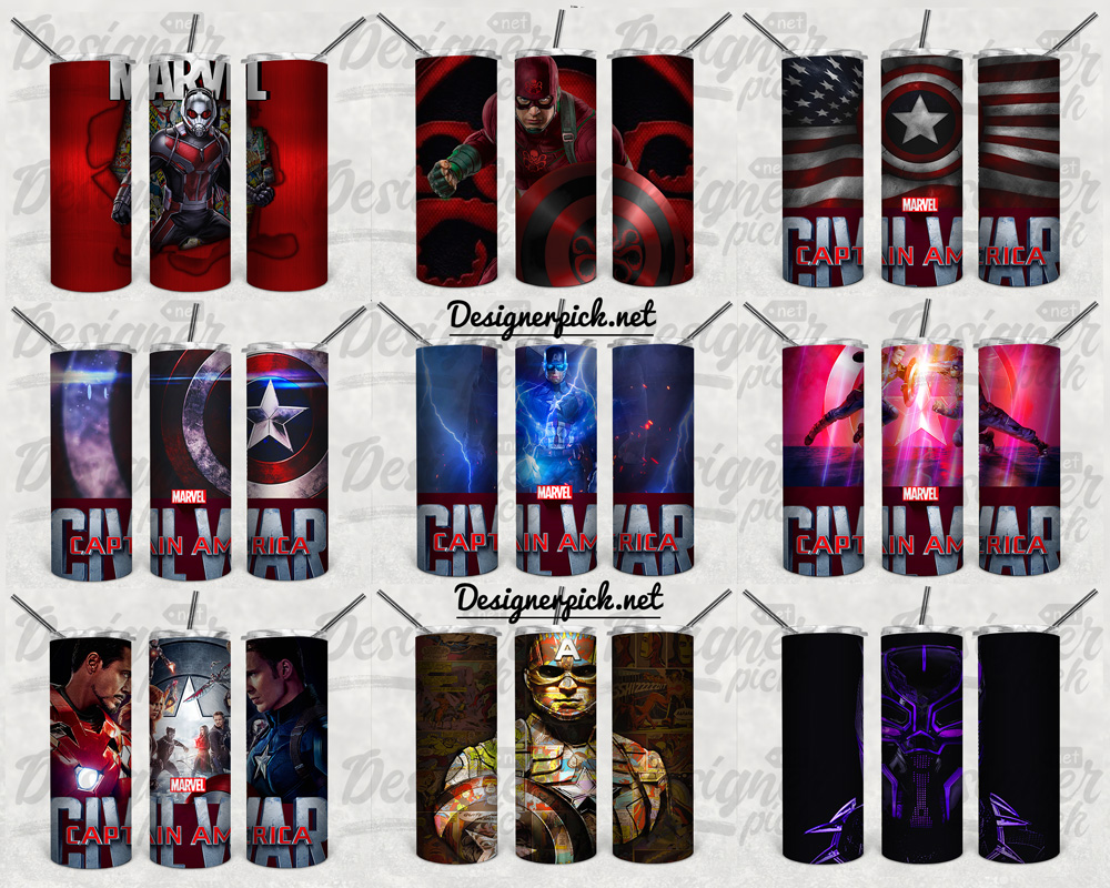 Spiderman Tumbler Bundle, Marvel Tumbler Design - Designerpick