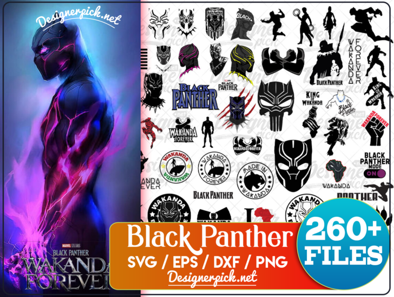 260+ Black Panther Svg Bundle Best Quality Design Bundle