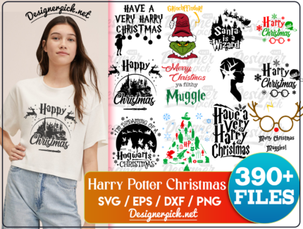 390+ Harry Potter Christmas Svg Bundle