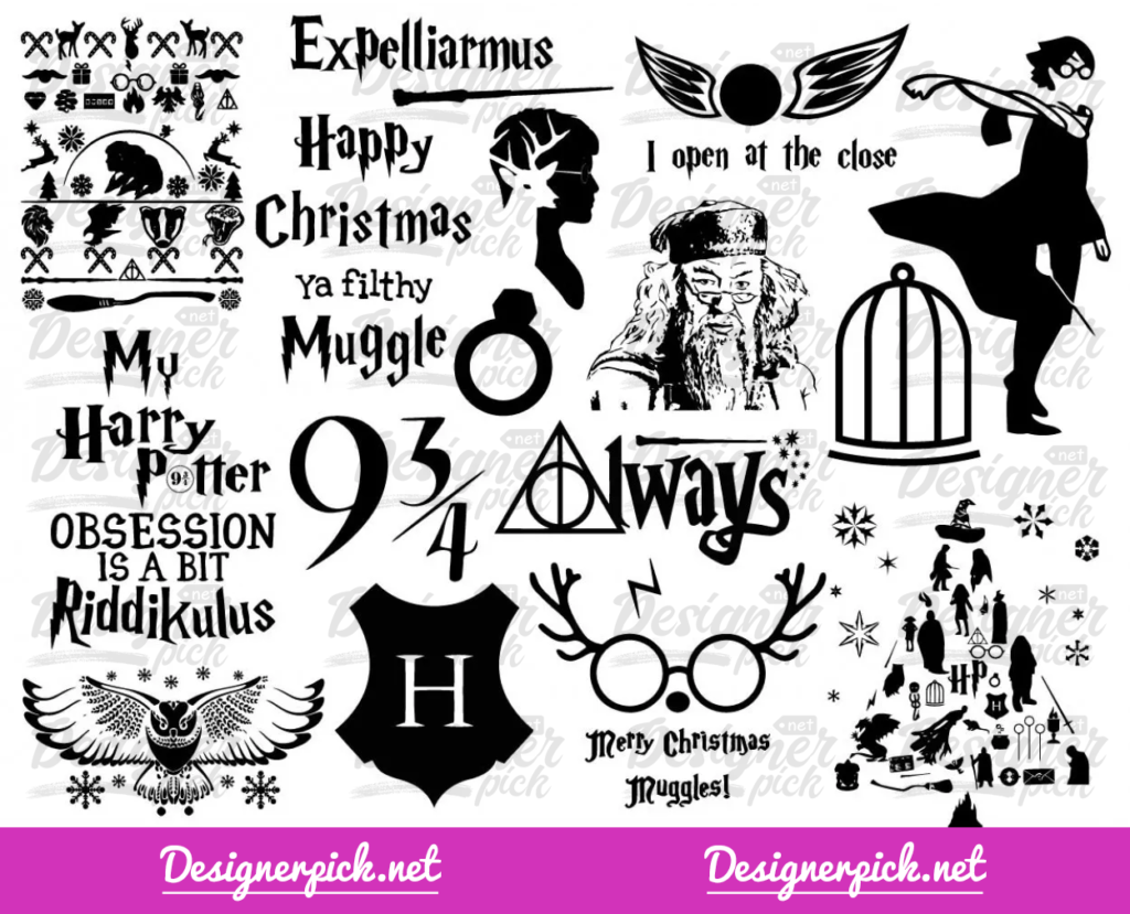 390+ Harry Potter Christmas Svg Bundle - Best Quality Design Bundle