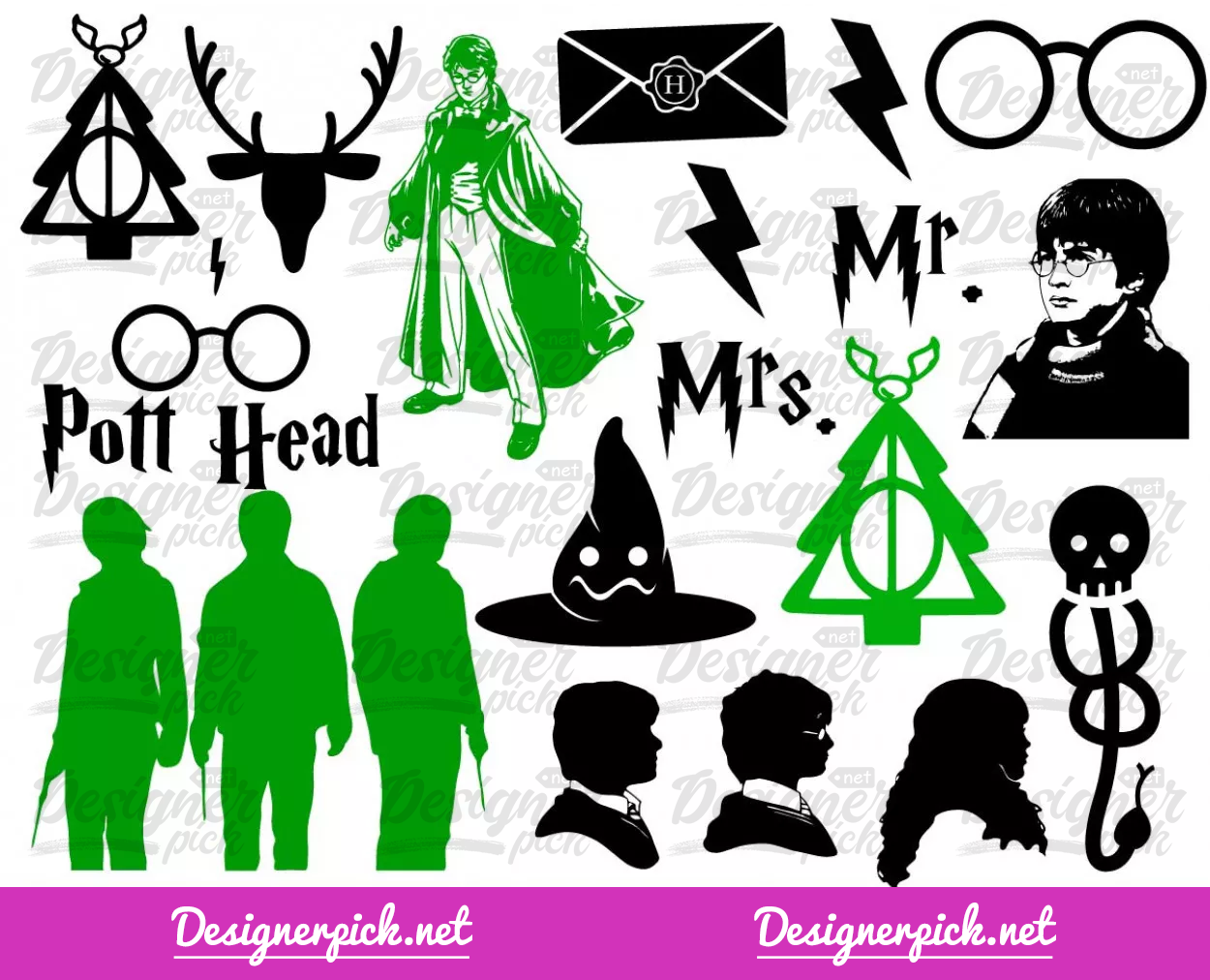 390+ Harry Potter Christmas Svg Bundle - Designerpick