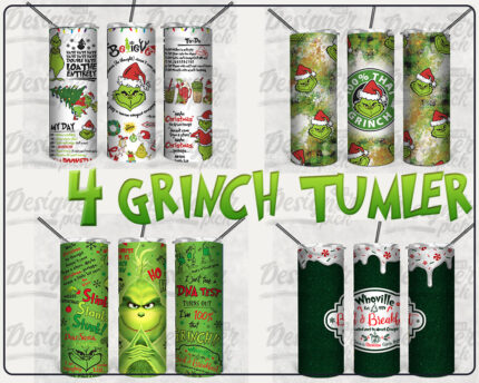 4 Grinch Tumbler Png