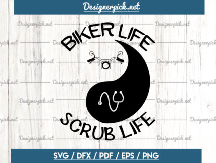 Biker Life Scrub life Svg