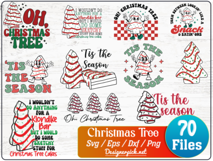 Christmas Tree Cake Svg Bundle