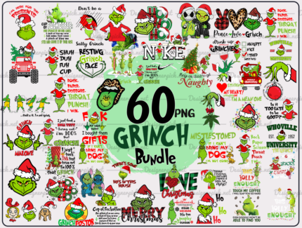 60 Grinch Sublimation Bundle