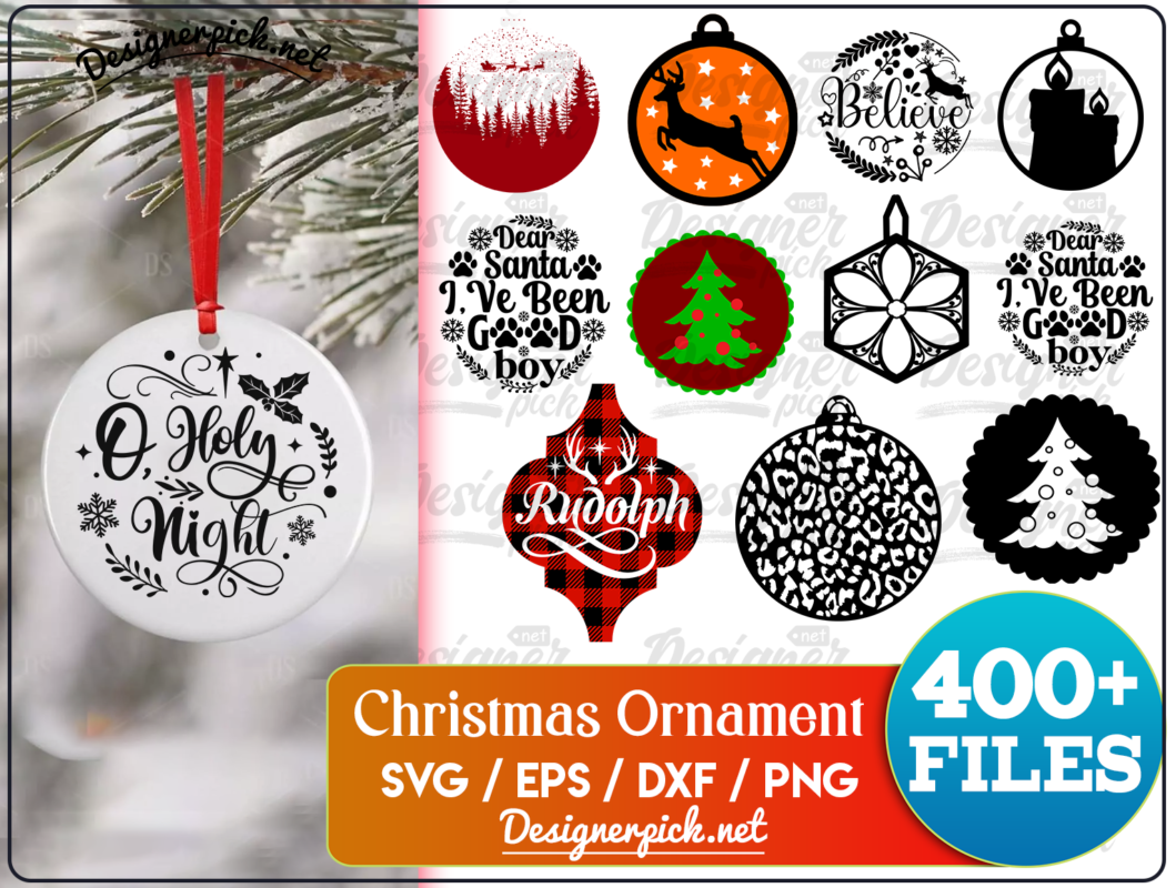 400+ Christmas Ornament Svg Bundle - Best Quality Design Bundle