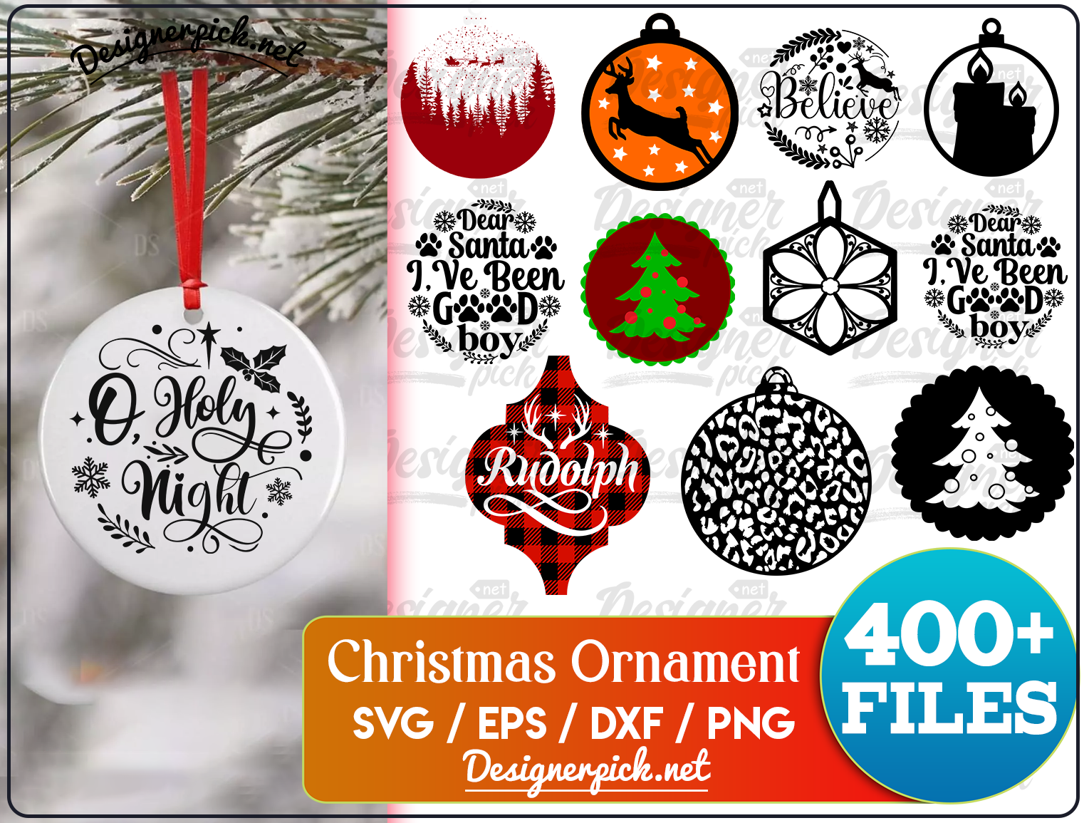 400+ Christmas Ornament Svg Bundle - Designerpick