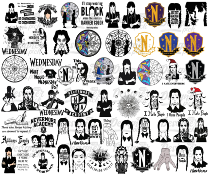 250 Wednesday Addams Svg bundle