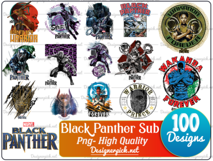 100 Black Panther Sublimation bundle