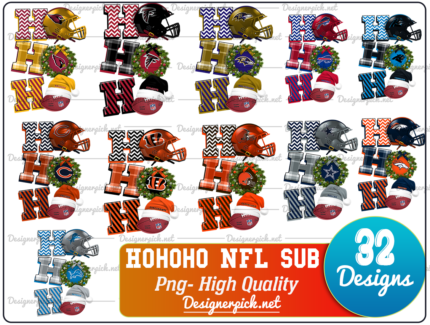 32 Ho ho ho Nfl Christmas png