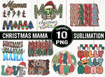 Christmas Mama Png Sublimation